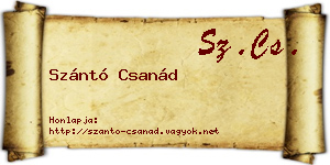 Szántó Csanád névjegykártya