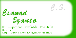 csanad szanto business card